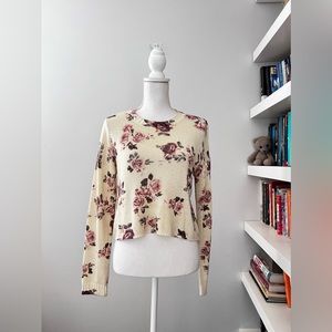 Show Me Your MuMu Floral Cream Sweater